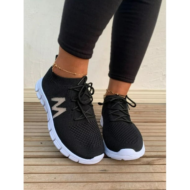 Details about   Women's Sneakers Flat Fashion Trainers Shoes Breathable Sport Athletic Sneakers 